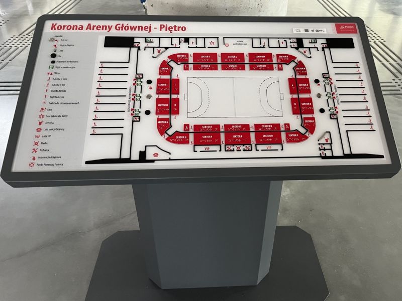 Udźwiękowiony, tyflograficzny plan piętra Udźwiękowiony, tyflograficzny plan piętra