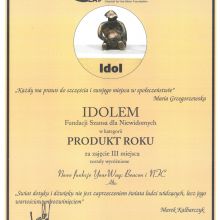 IDOL III miejsce w kategorii „Produkt Roku” za Nowe funkcje YourWay: Beacon i NFC