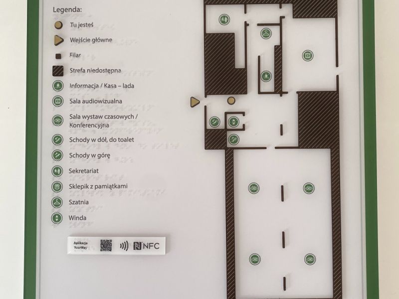 Dotykowy plan informacyjny parteru Dotykowy plan informacyjny parteru