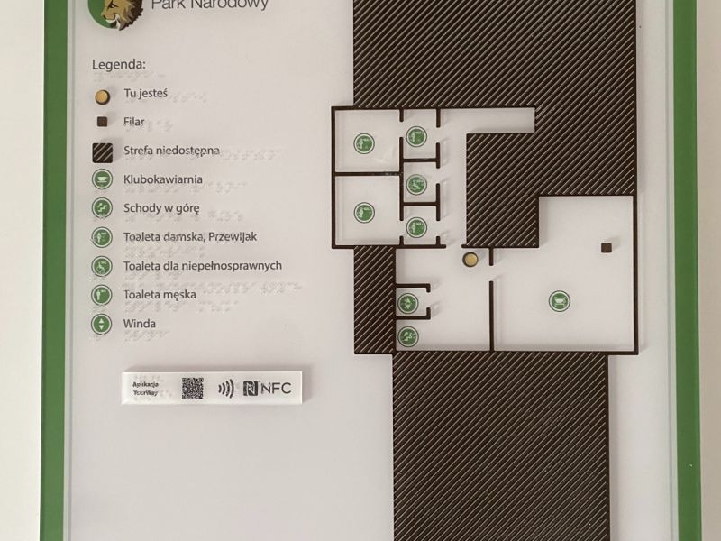 Dotykowy plan informacyjny przyziemia Dotykowy plan informacyjny przyziemia