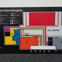 Dotykowy plan  Domu Kultury Marghita (Casa de Cultura Marghita) w Rumunii