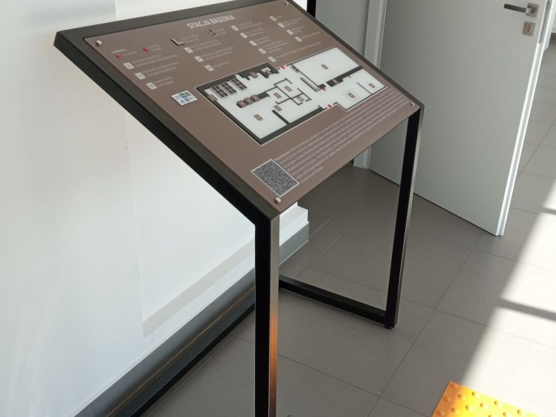 Dotykowy plan informacyjny Galerii Kolejnictwa w Baszni Dolnej Dotykowy plan informacyjny Galerii Kolejnictwa w Baszni Dolnej