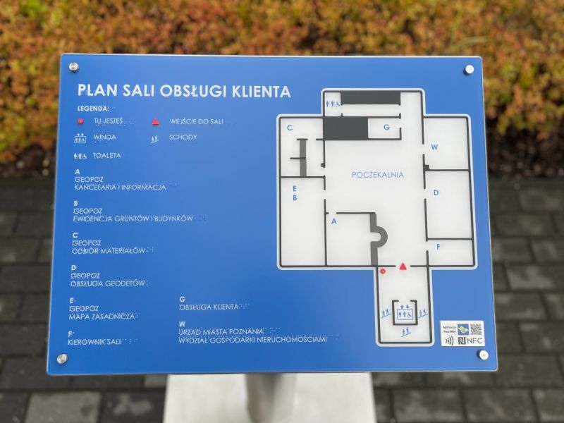 Dotykowy plan informacyjny ze znacznikami YourWay Beacon i NFC w Zarządzie Geodezji i Katastru Miejskiego GEOPOZ w Poznaniu Dotykowy plan informacyjny ze znacznikami YourWay Beacon i NFC w Zarządzie Geodezji i Katastru Miejskiego GEOPOZ w Poznaniu