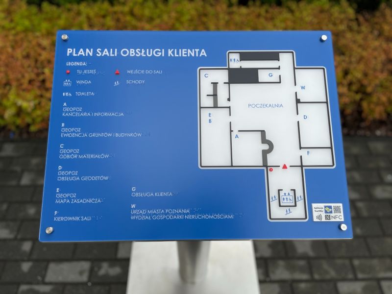 Dotykowy plan informacyjny ze znacznikami YourWay Beacon i NFC  Dotykowy plan informacyjny ze znacznikami YourWay Beacon i NFC