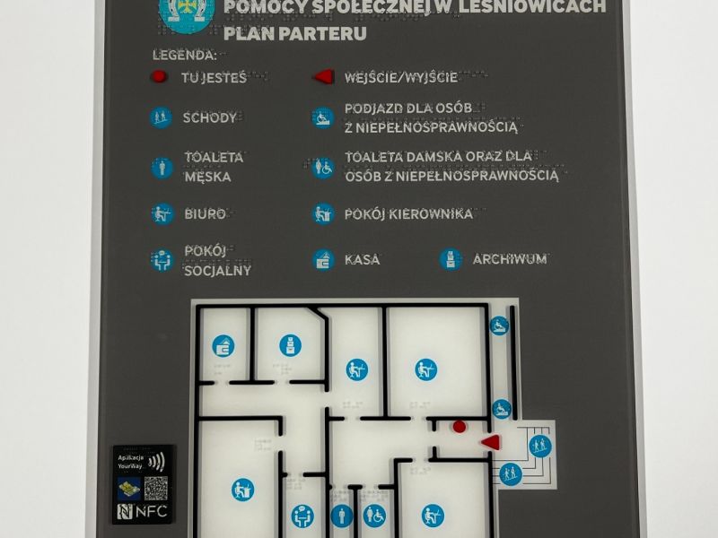 Dotykowy plan informacyjny GOPS w Leśniowicach Dotykowy plan informacyjny GOPS w Leśniowicach