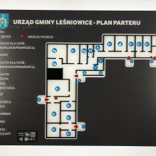 Dotykowy plan informacyjny parteru Urzędu Gminy Leśniowice