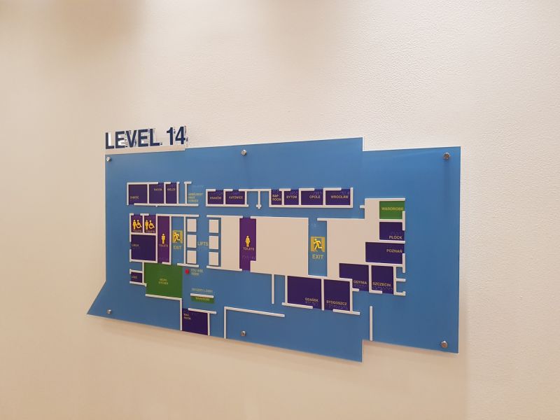 Dotykowy plan warszawskiej siedziby firmy Google Dotykowy plan warszawskiej siedziby firmy Google