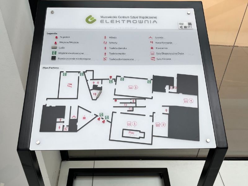 Tyflograficzny plan informacyjny parteru Tyflograficzny plan informacyjny parteru