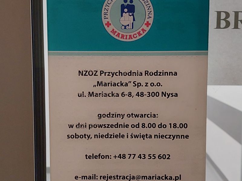 Tabliczka informacyjna na drzwi  Tabliczka informacyjna na drzwi