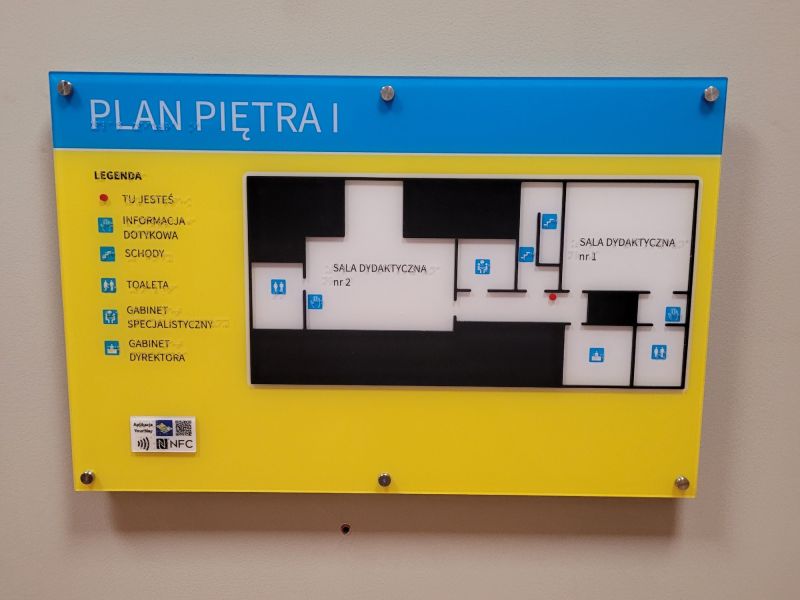 Dotykowy plan informacyjny ze znacznikami YourWay Beacon i NFC Dotykowy plan informacyjny ze znacznikami YourWay Beacon i NFC