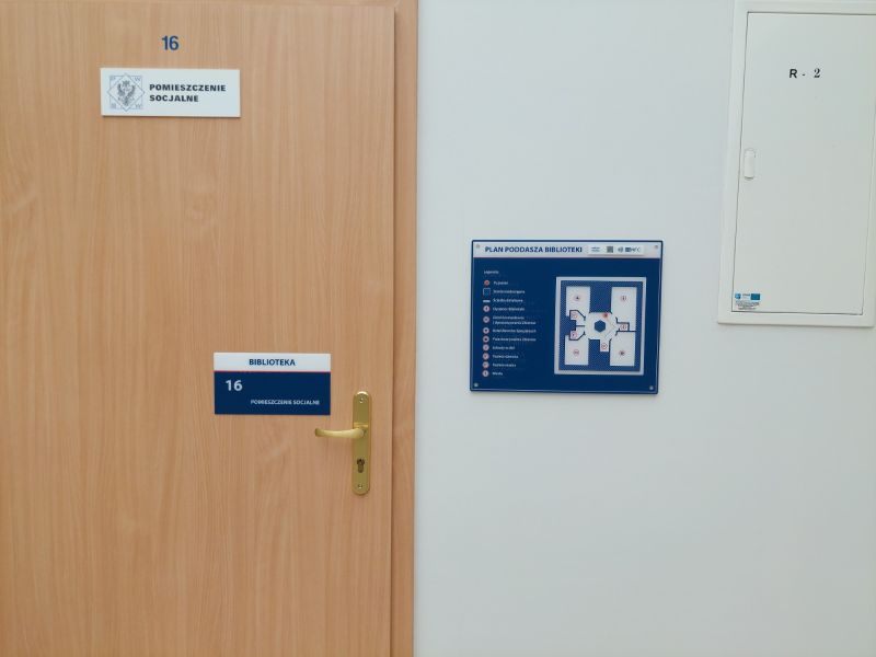 Dotykowy plan informacyjny i tabliczka informacyjna Dotykowy plan informacyjny i tabliczka informacyjna