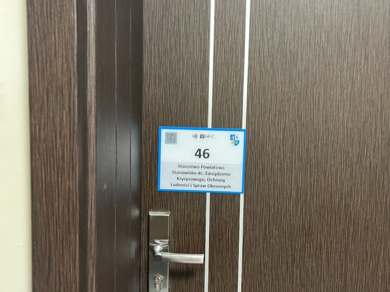 Tabliczka informacyjna na drzwi Tabliczka informacyjna na drzwi