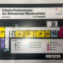 Tyflograficzny plan informacyjny pierwszego piętra