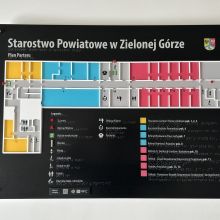 Tyflograficzny plan informacyjny parteru SP w Zielonej Górze