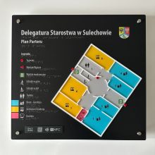 Tyflograficzny plan informacyjny w delegaturze SP w Sulechowie