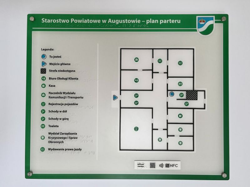 Dotykowy plan informacyjny parteru Dotykowy plan informacyjny parteru