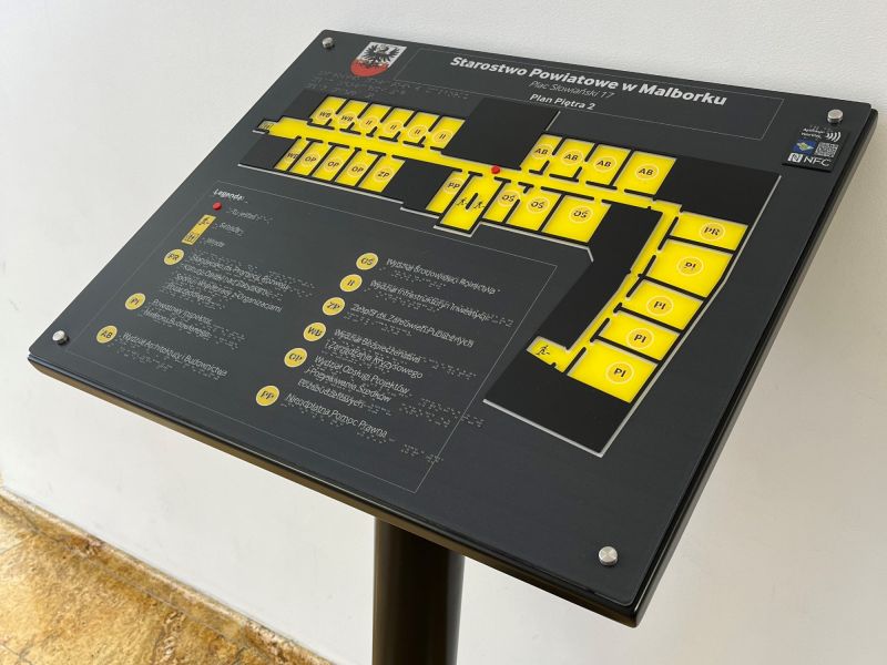 Tablica z dotykowym planem informacyjnym  Tablica z dotykowym planem informacyjnym