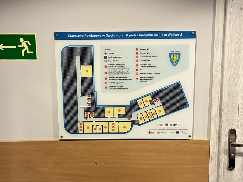 Informacyjny plan tyflograficzny ścienny Informacyjny plan tyflograficzny ścienny