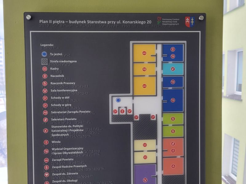 Plan 2 piętra starostwa przy Konarskiego Plan 2 piętra starostwa przy Konarskiego