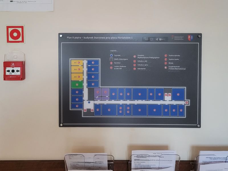 Plan drugiego piętra starostwa przy pl. Floriańskim Plan drugiego piętra starostwa przy pl. Floriańskim