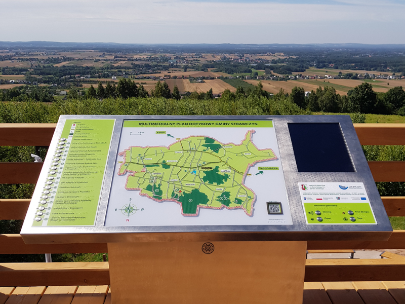 Dotykowy, multimedialny, udźwiękowiony plan gminy Strawczyn,  z beaconem. Dotykowy, multimedialny, udźwiękowiony plan gminy Strawczyn,  z beaconem.