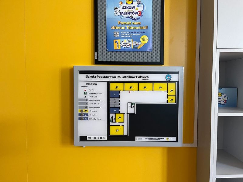 Udźwiękowiony, tyflograficzny plan informacyjny wiszący Udźwiękowiony, tyflograficzny plan informacyjny wiszący