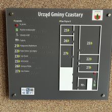 Tyflograficzny plan informacyjny urzędu gminy Czastary