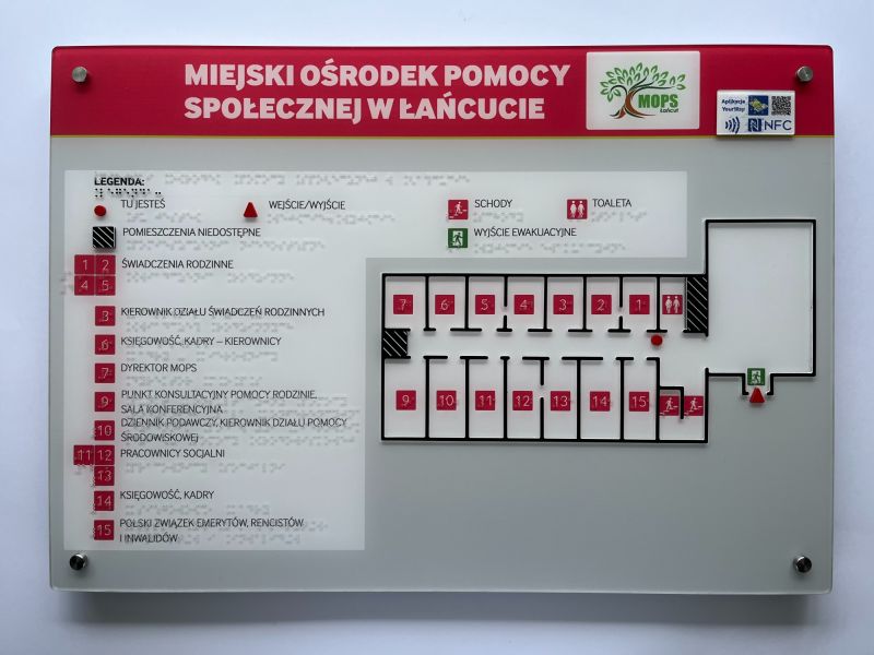 Dotykowy plan informacyjny MOPS w Łańcucie Dotykowy plan informacyjny MOPS w Łańcucie