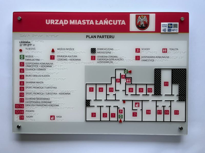 Dotykowy plan informacyjny UM w Łańcucie Dotykowy plan informacyjny UM w Łańcucie