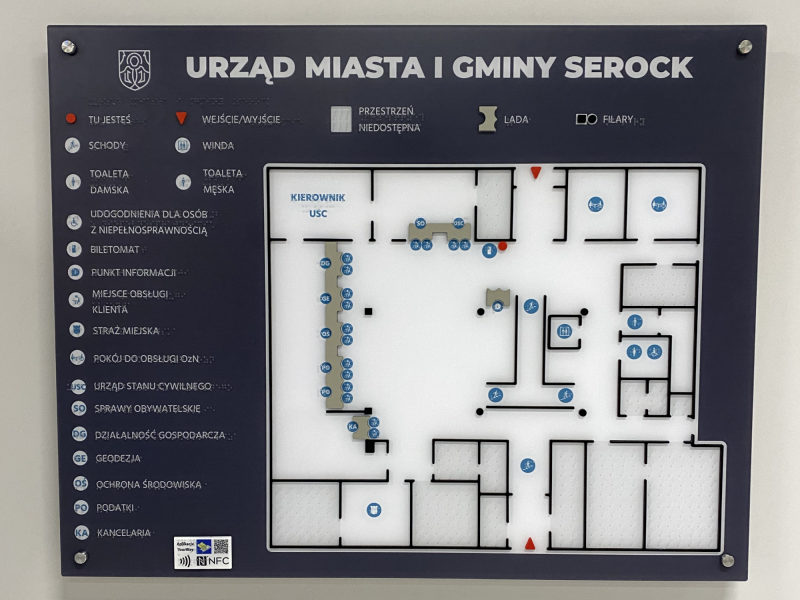 Dotykowy plan informacyjny w Urzędzie Miasta i Gminy Serock  Dotykowy plan informacyjny w Urzędzie Miasta i Gminy Serock