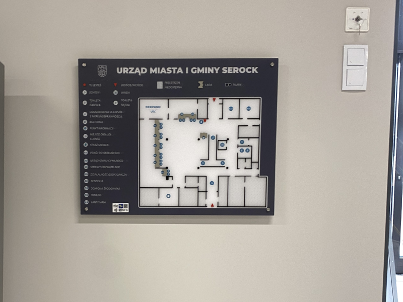 Dotykowy plan informacyjny w Urzędzie Miasta i Gminy Serock  Dotykowy plan informacyjny w Urzędzie Miasta i Gminy Serock