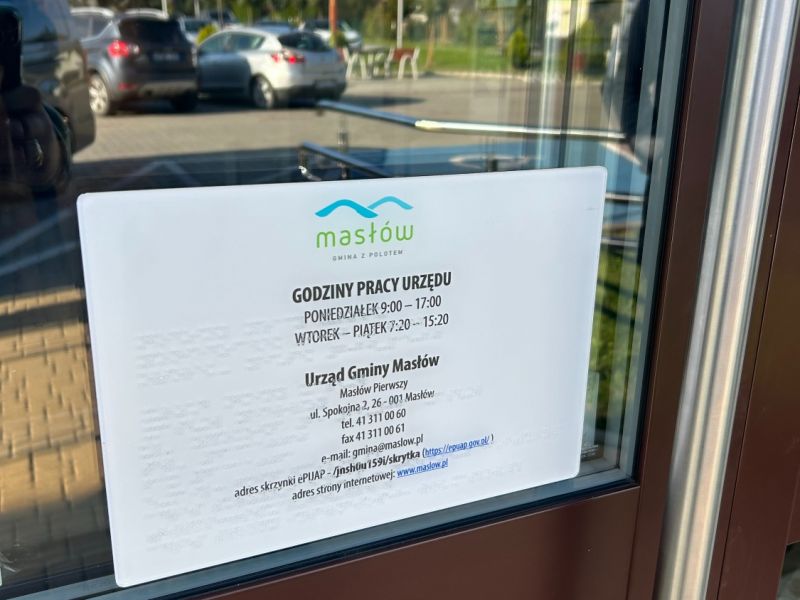 Tabliczka informacyjna na drzwi Tabliczka informacyjna na drzwi