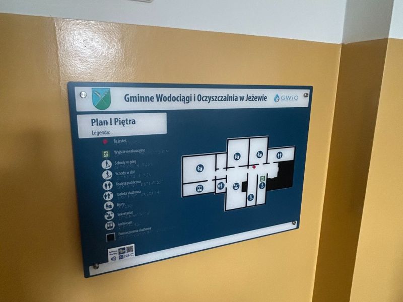 Plan tyflograficzny oczyszczalni w Jeżewie Plan tyflograficzny oczyszczalni w Jeżewie