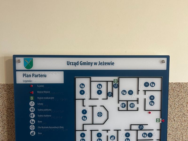 Plan tyflograficzny Urzędu Gminy w Jeżewie Plan tyflograficzny Urzędu Gminy w Jeżewie