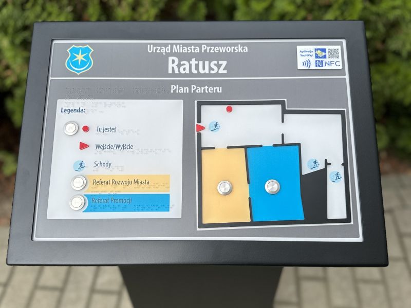 Dotykowy plan informacyjny parteru Dotykowy plan informacyjny parteru