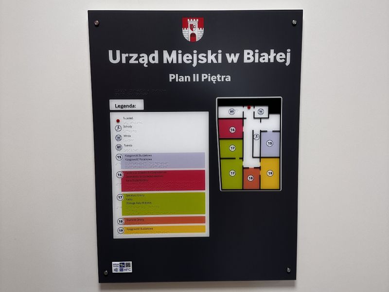 Informacyjny plan tyflograficzny, naścienny Informacyjny plan tyflograficzny, naścienny