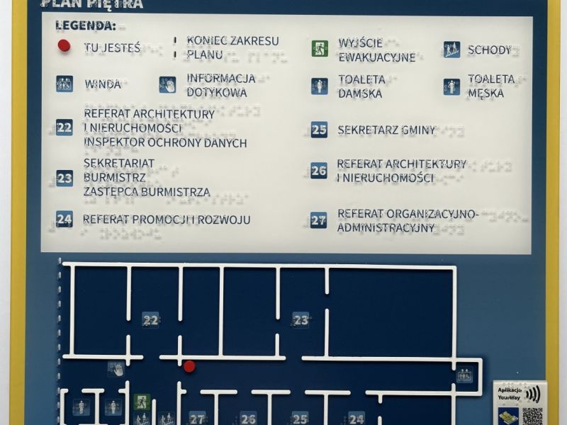 Dotykowy plan informacyjny parteru budynku UM w Janowie Lubelskim Dotykowy plan informacyjny parteru budynku UM w Janowie Lubelskim