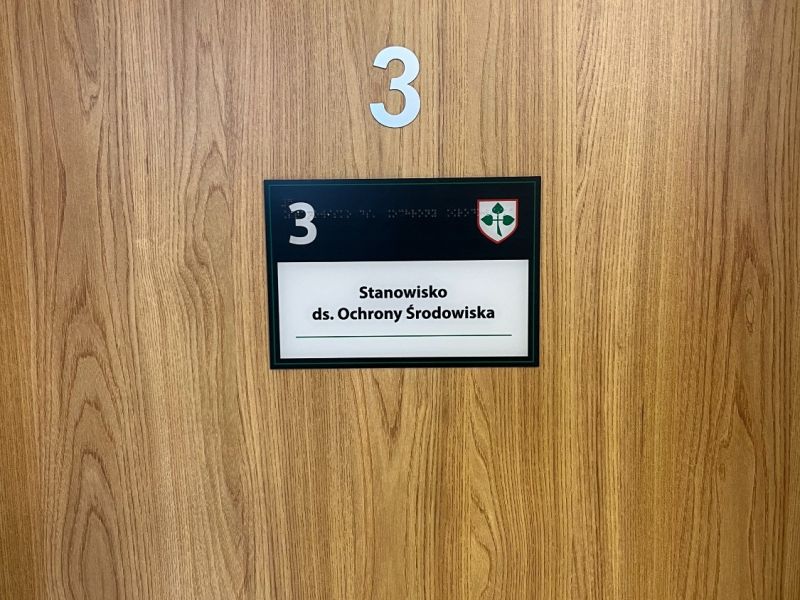 Tabliczka informacyjna na drzwi Tabliczka informacyjna na drzwi