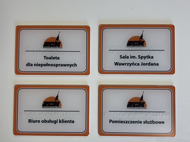 Tabliczki informacyjne Zakliczyńskiego Centrum Kultury Tabliczki informacyjne Zakliczyńskiego Centrum Kultury