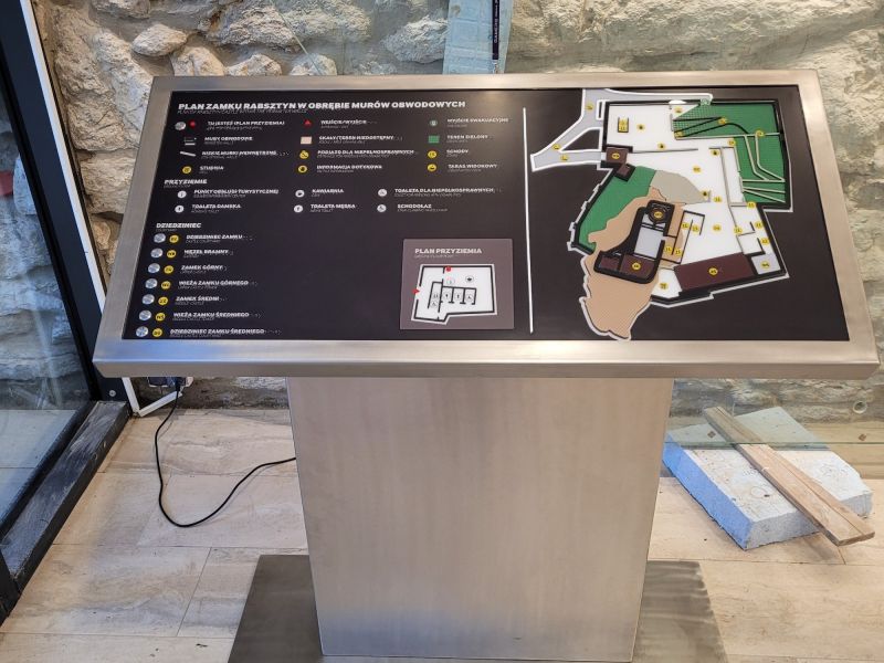 Dotykowy, udźwiękowiony plan informacyjny Zamku Rabsztyn Dotykowy, udźwiękowiony plan informacyjny Zamku Rabsztyn