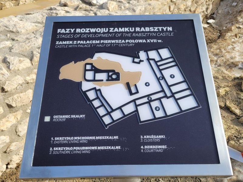 Dotykowy plan informacyjny Zamku Rabsztyn Dotykowy plan informacyjny Zamku Rabsztyn