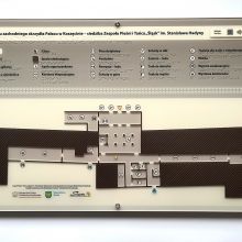 Dotykowy plan informacyjny parteru zachodniego skrzydła Pałacu w Koszęcinie