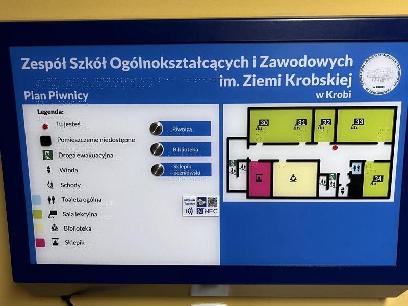 Tyflograficzny plan informacyjny piwnicy Tyflograficzny plan informacyjny piwnicy