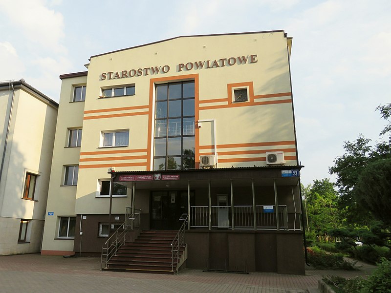 Pięć znaczników YW w Starostwie Powiatowym w Sokołowie Podlaskim